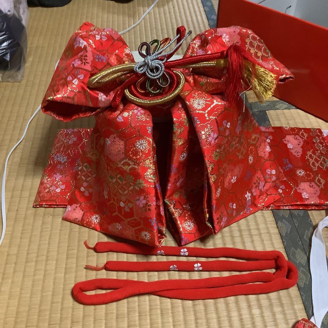 帯幅18、5センチ　草履20、5センチ作り帯筥迫セット七歳七五三