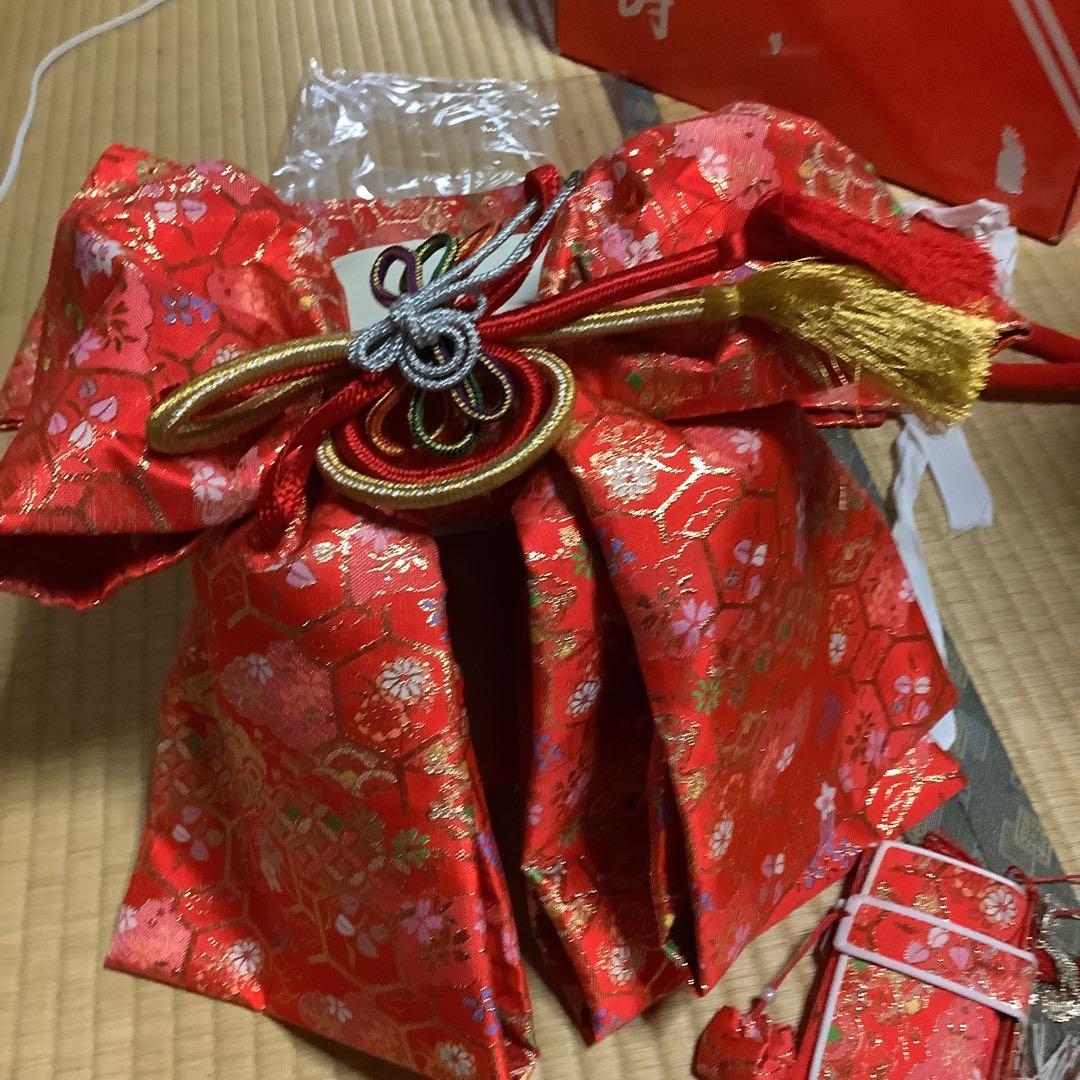 帯幅18、5センチ　草履20、5センチ作り帯筥迫セット七歳七五三