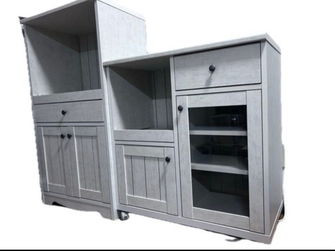 引取り限定 ニトリ カウンターワゴン 収納 食器棚 レンジ台 2個セット