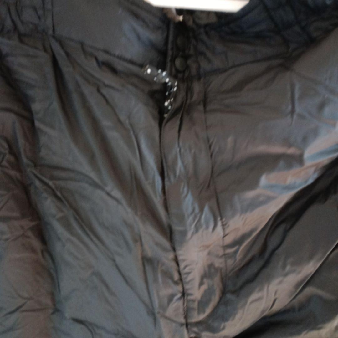 マウンテンイクイップメント☆ダウンパンツ☆ブラック☆サスペンダー☆両サイド全開