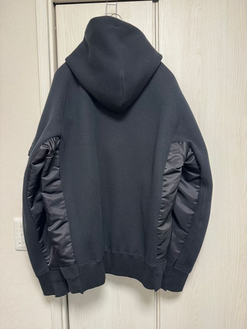 sacai Sponge Sweat Blouson 23-03173M 黒