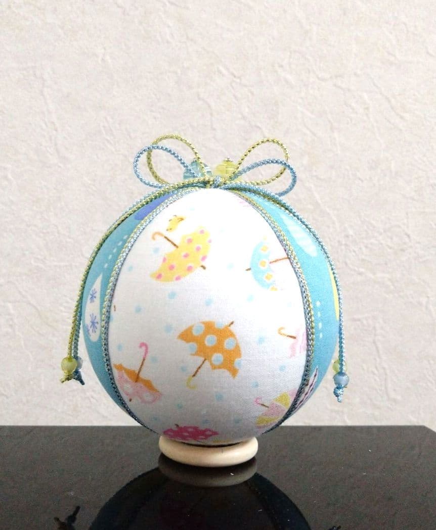 手毬 手鞠  てまり 刺繍かたつむり 虹 紫陽花 梅雨 No.118