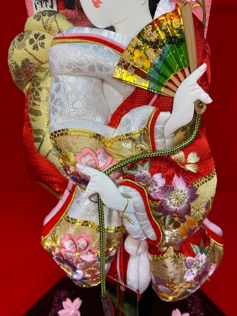 羽子板　六角ガラスケース１３号・サイズ間口約３５×奥行約２４×高さ約５３㎝