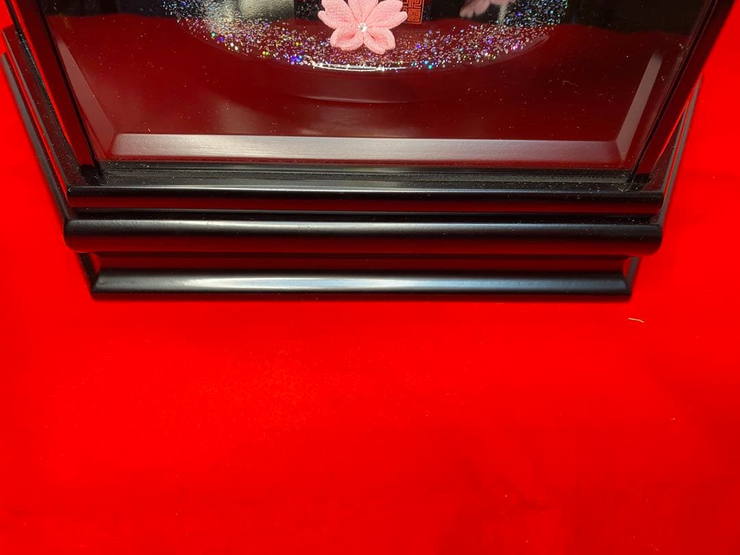 羽子板　六角ガラスケース１３号・サイズ間口約３５×奥行約２４×高さ約５３㎝