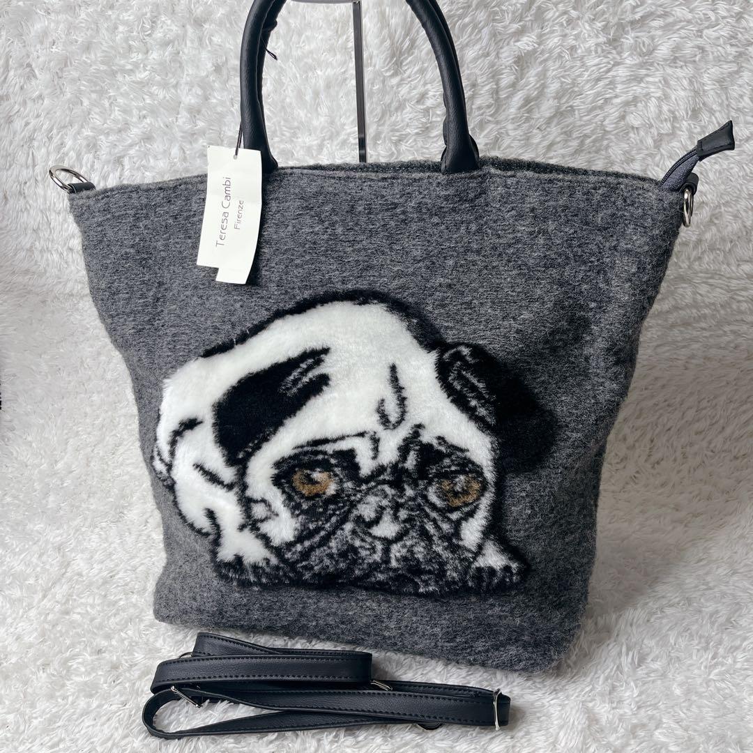 完売品 テレサカンビ イアパピヨネ 別注 2way トートバッグ パグ 未使用品