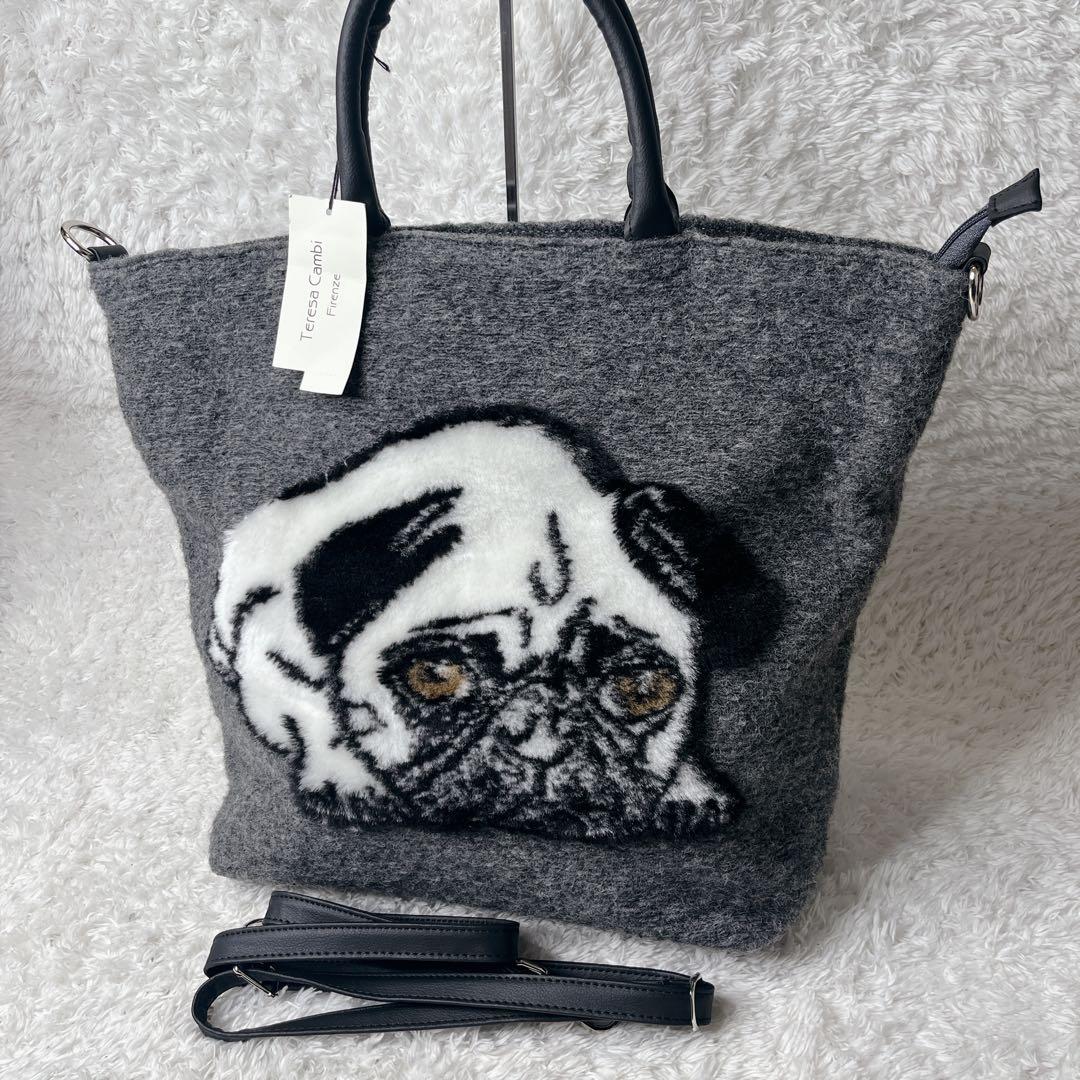 完売品 テレサカンビ イアパピヨネ 別注 2way トートバッグ パグ 未使用品
