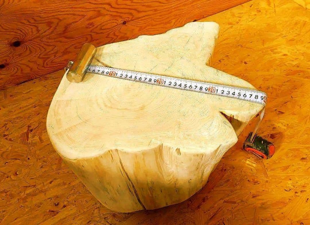 『限定価格』四国最高峰石鎚山産天然ひのき木製スツール 椅子