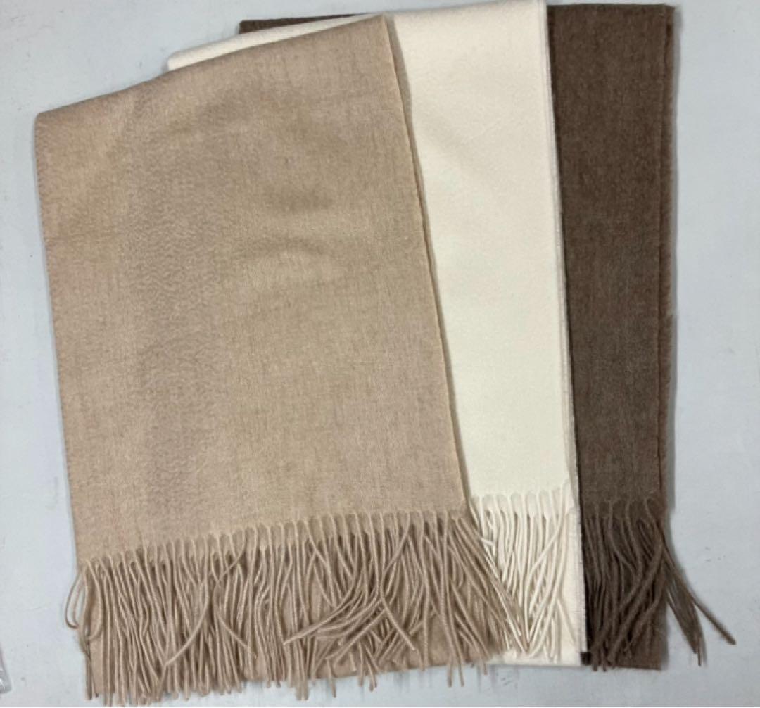 フワフワ しっとり無染色 カシミア ストール超大判 ZARUD ベージュ新品