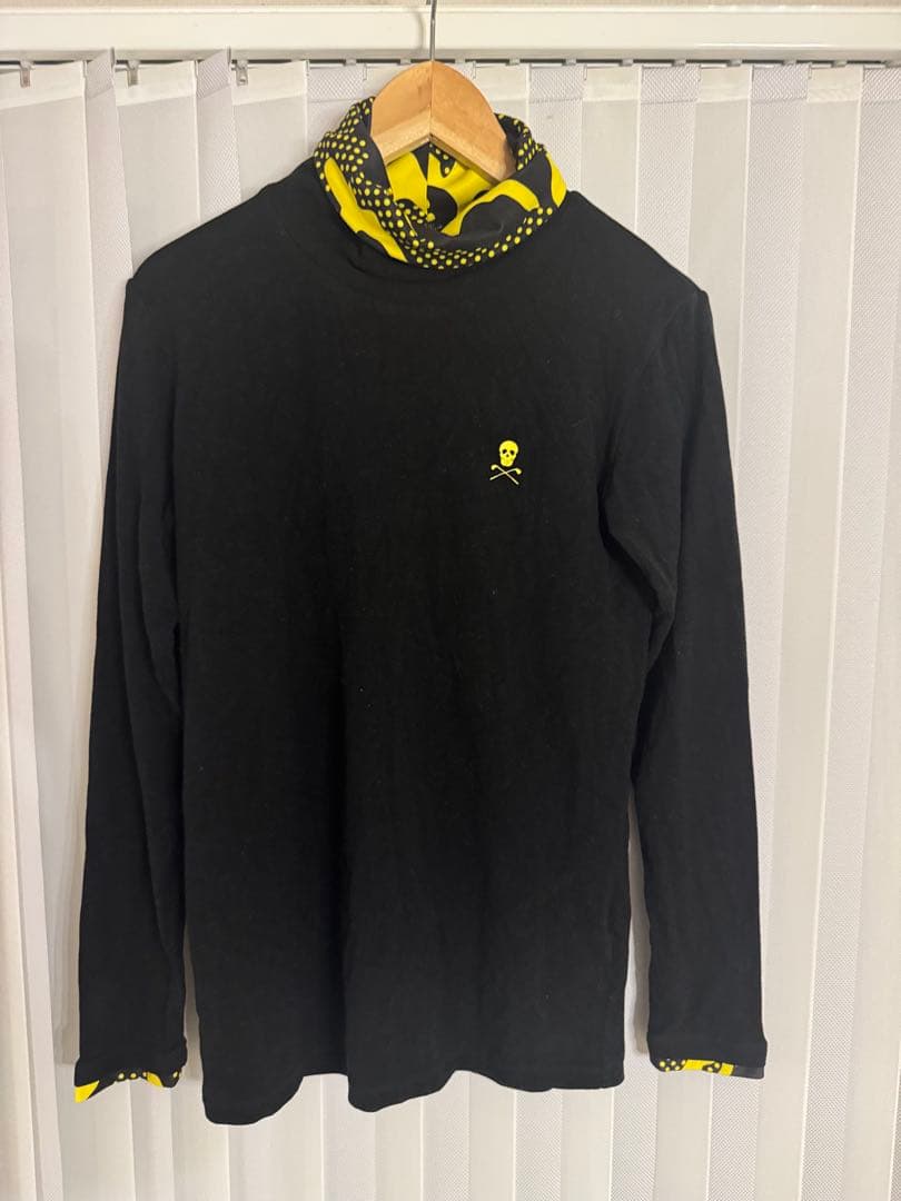 マークアンドロナ モックネックシャツ タートルネック ロゴ 長袖 ゴルフウェア