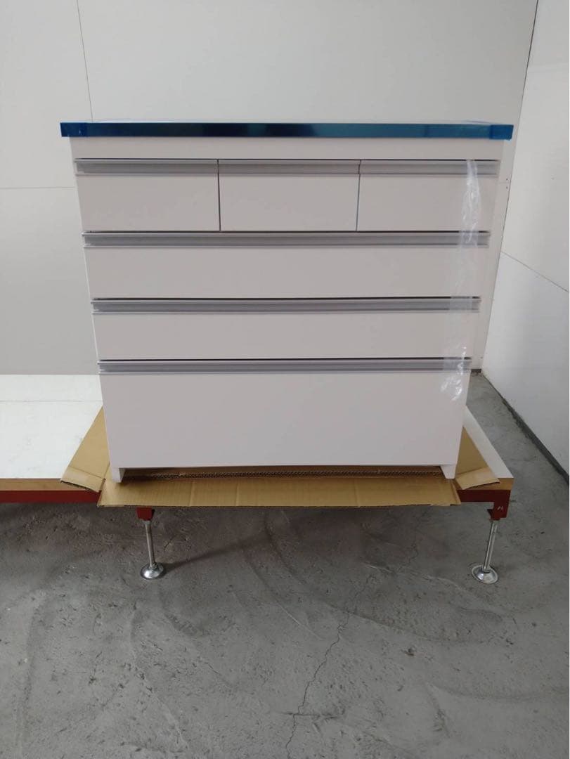 6097 ステンレスカウンター幅90 ホワイト　KK-90