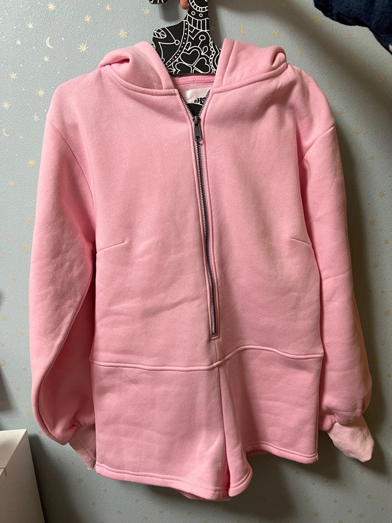 HTH スウェットロンパース(pink)
