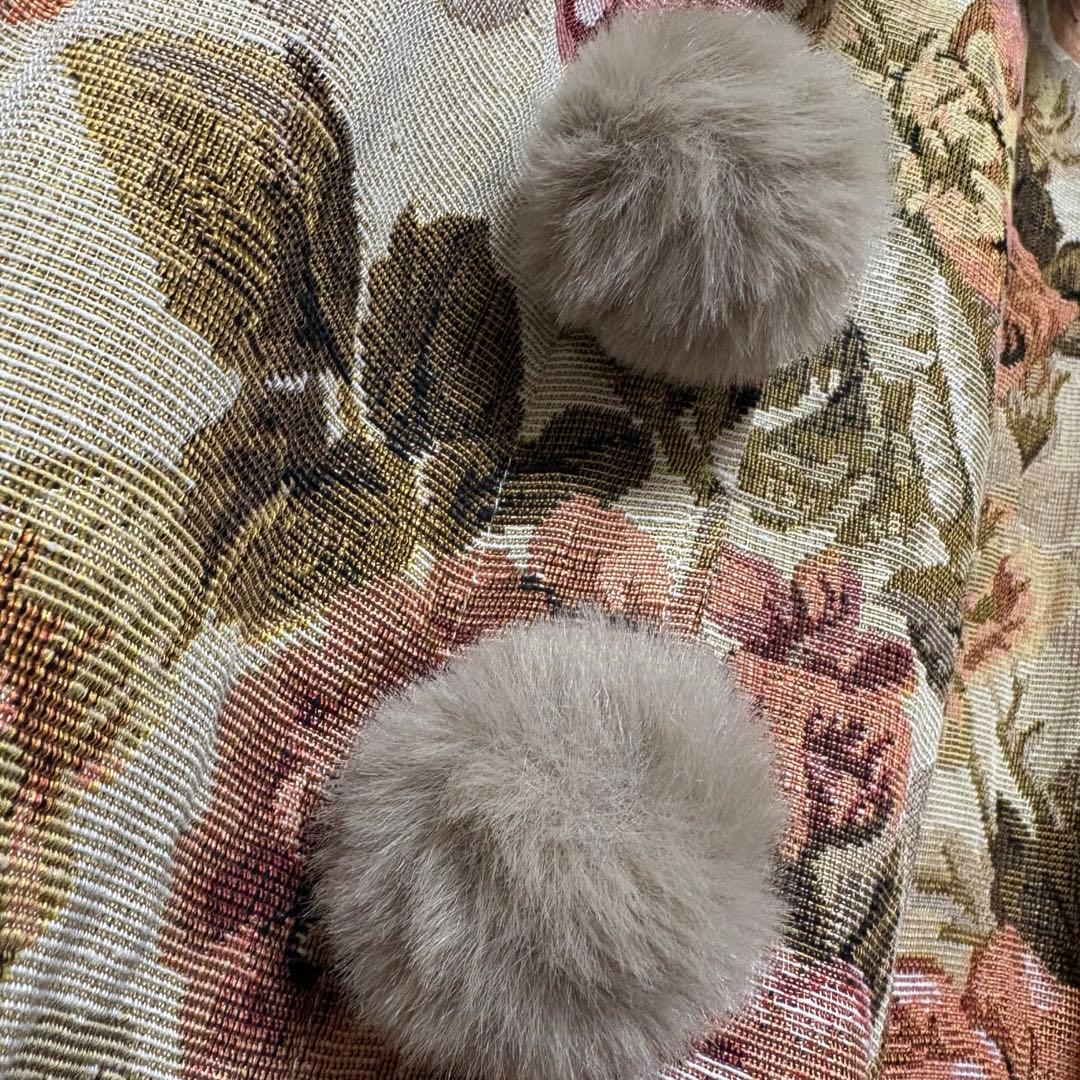 4L❇︎ クラロリくる実 クラシカルゴブランロングコート 大きいサイズ レディース