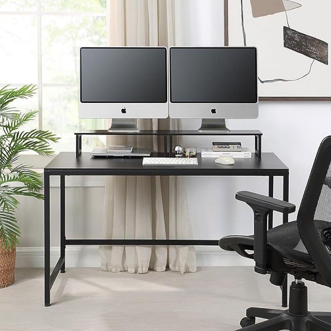 パソコンデスク モニター台付き幅120✕奥行60 cm シンプル デスク