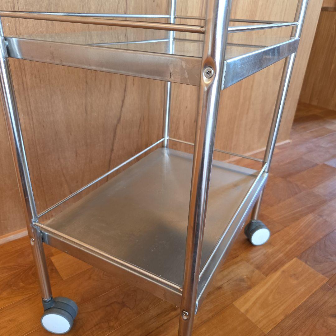 ステンレス 3段 キッチンワゴン ラック キャスタースムーズ