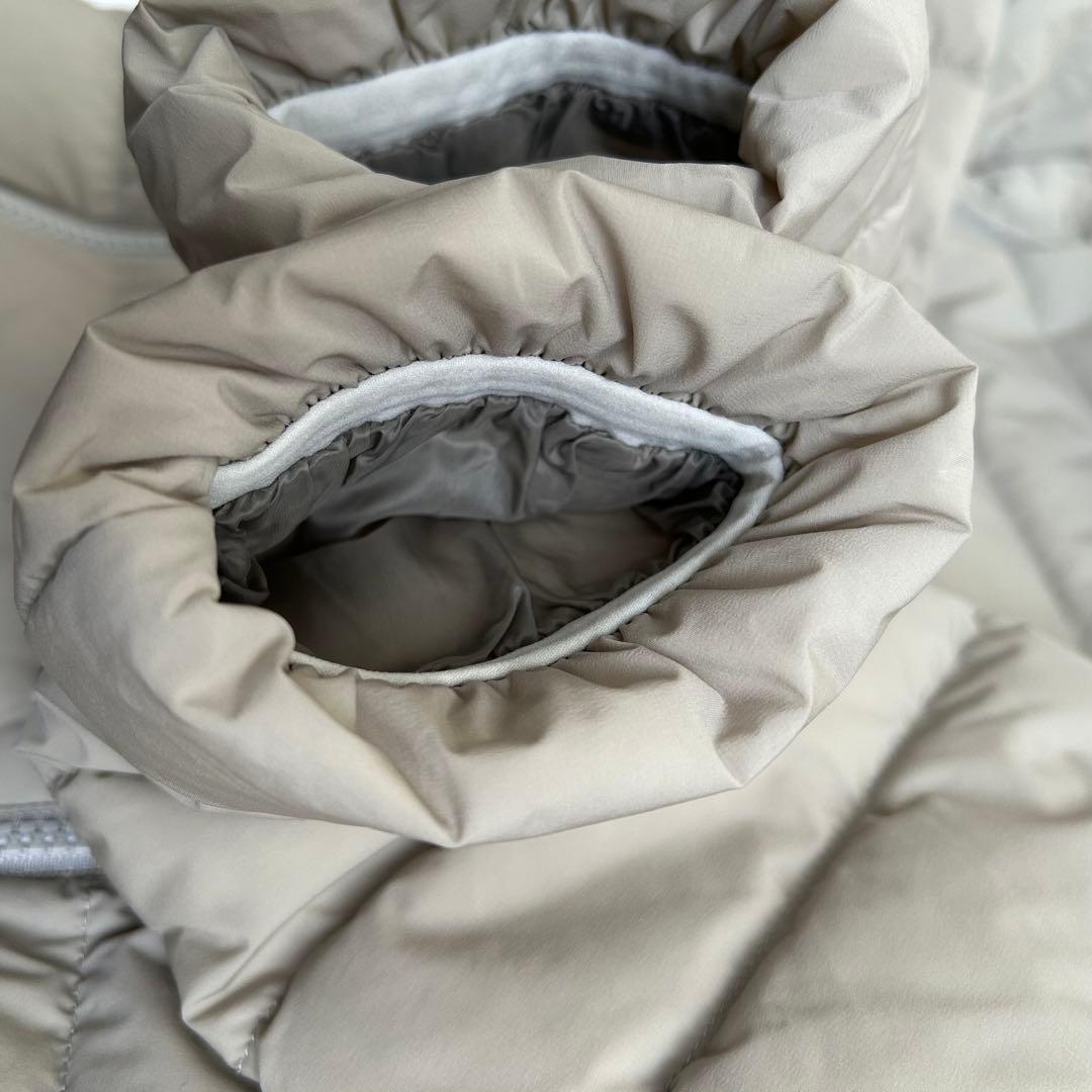 DANTONダントン ミドル丈フード付きダウンジャケットレディースベージュS