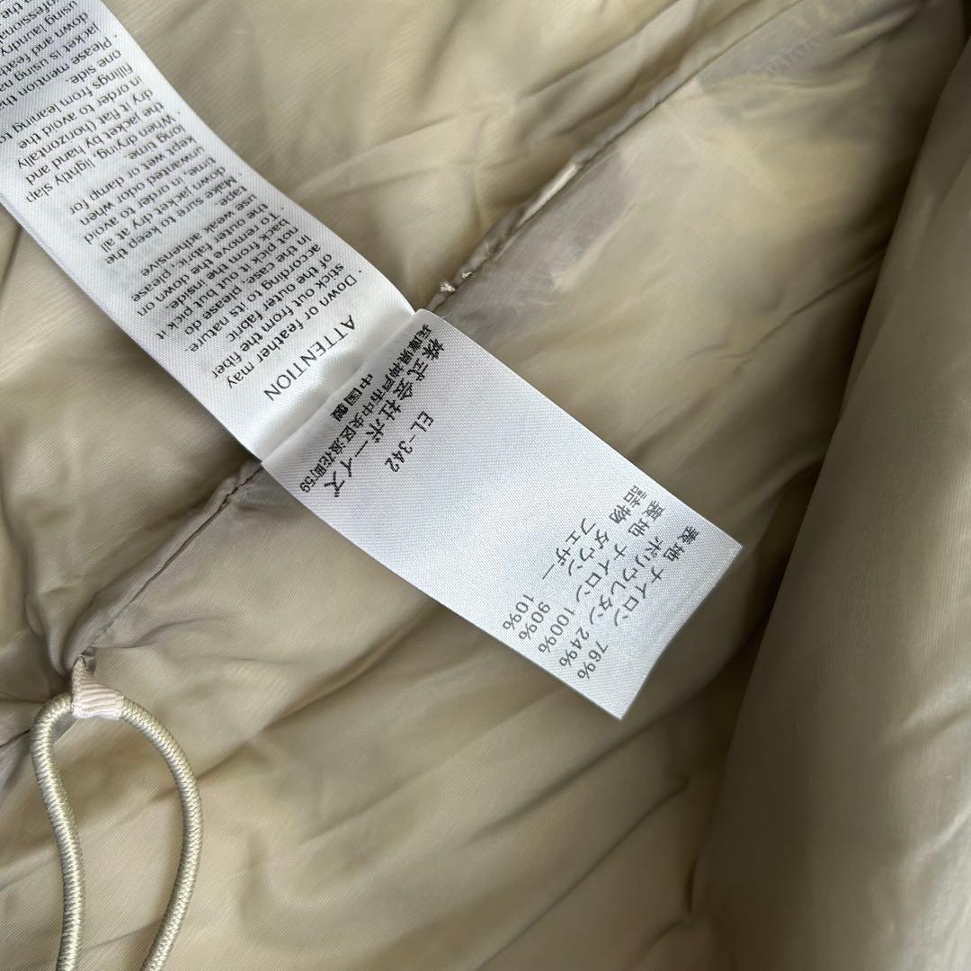 DANTONダントン ミドル丈フード付きダウンジャケットレディースベージュS
