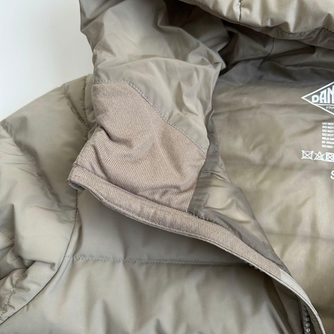DANTONダントン ミドル丈フード付きダウンジャケットレディースベージュS