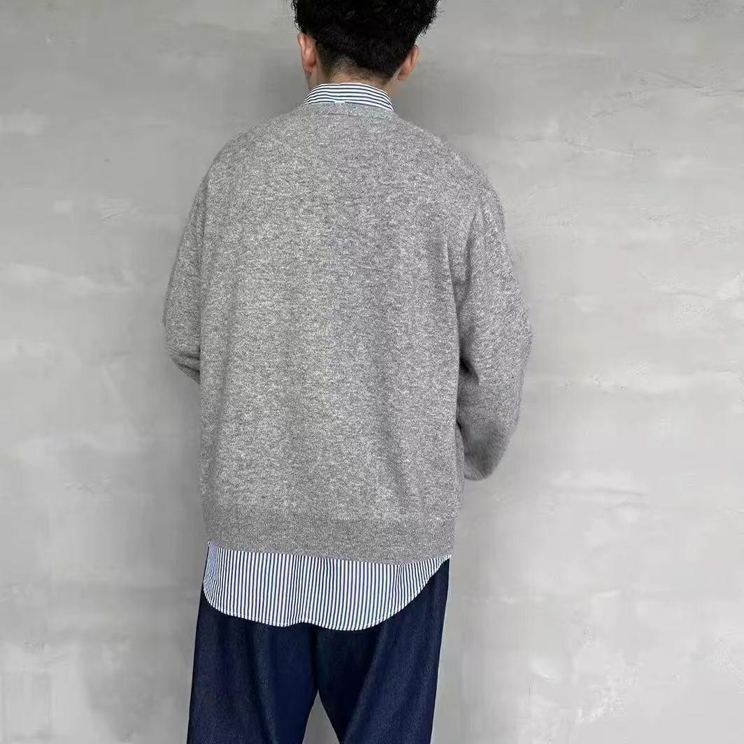 新品　DANTONラムウールVネックカーディガン40 ユニセックス