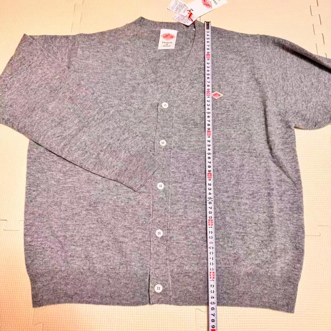 新品　DANTONラムウールVネックカーディガン40 ユニセックス