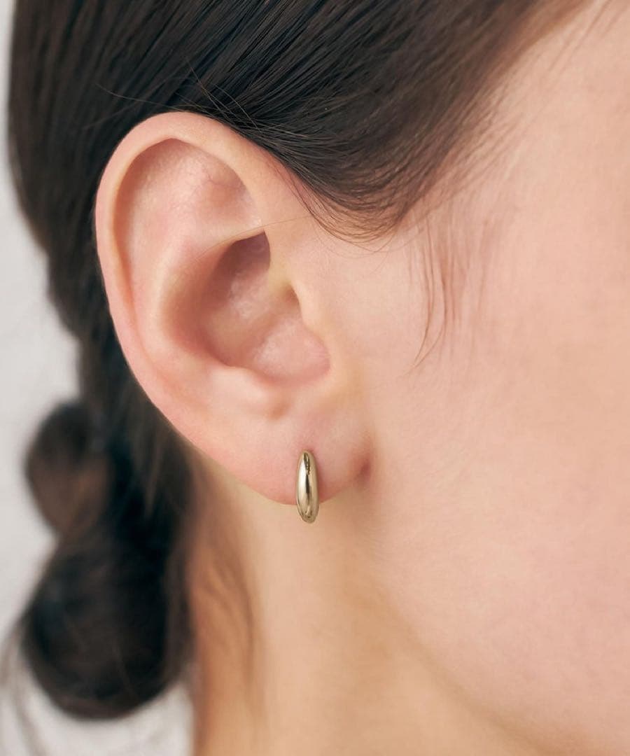 ete チャンキーハグピアス　ピンクゴールド　両耳