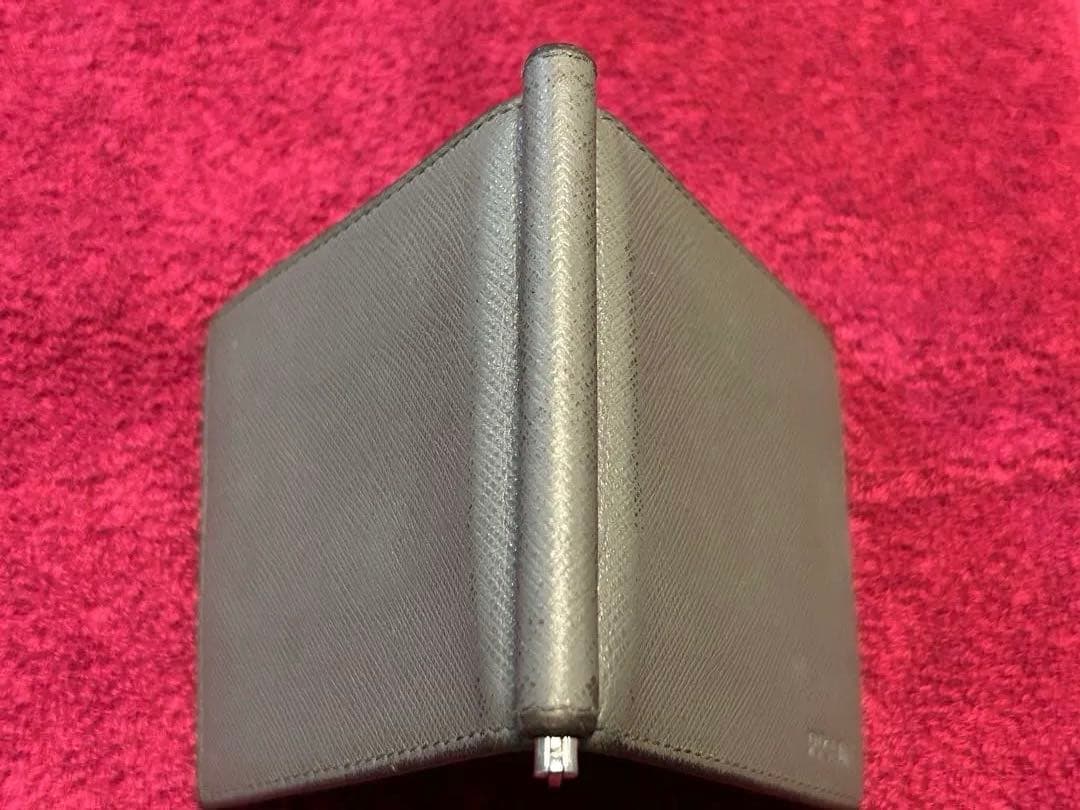 松本宝飾　PRADA グレー マネークリップ