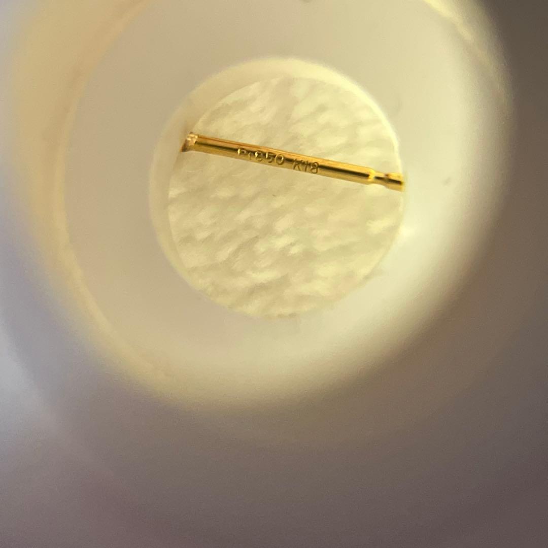 ※専用　　　　エステール　K18 Pt850 デザインピアス