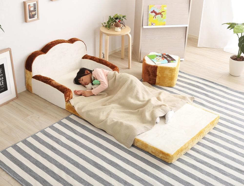 新品 送料込 低反発 かわいい食パンソファベッド 2WAY ふわふわのカバー