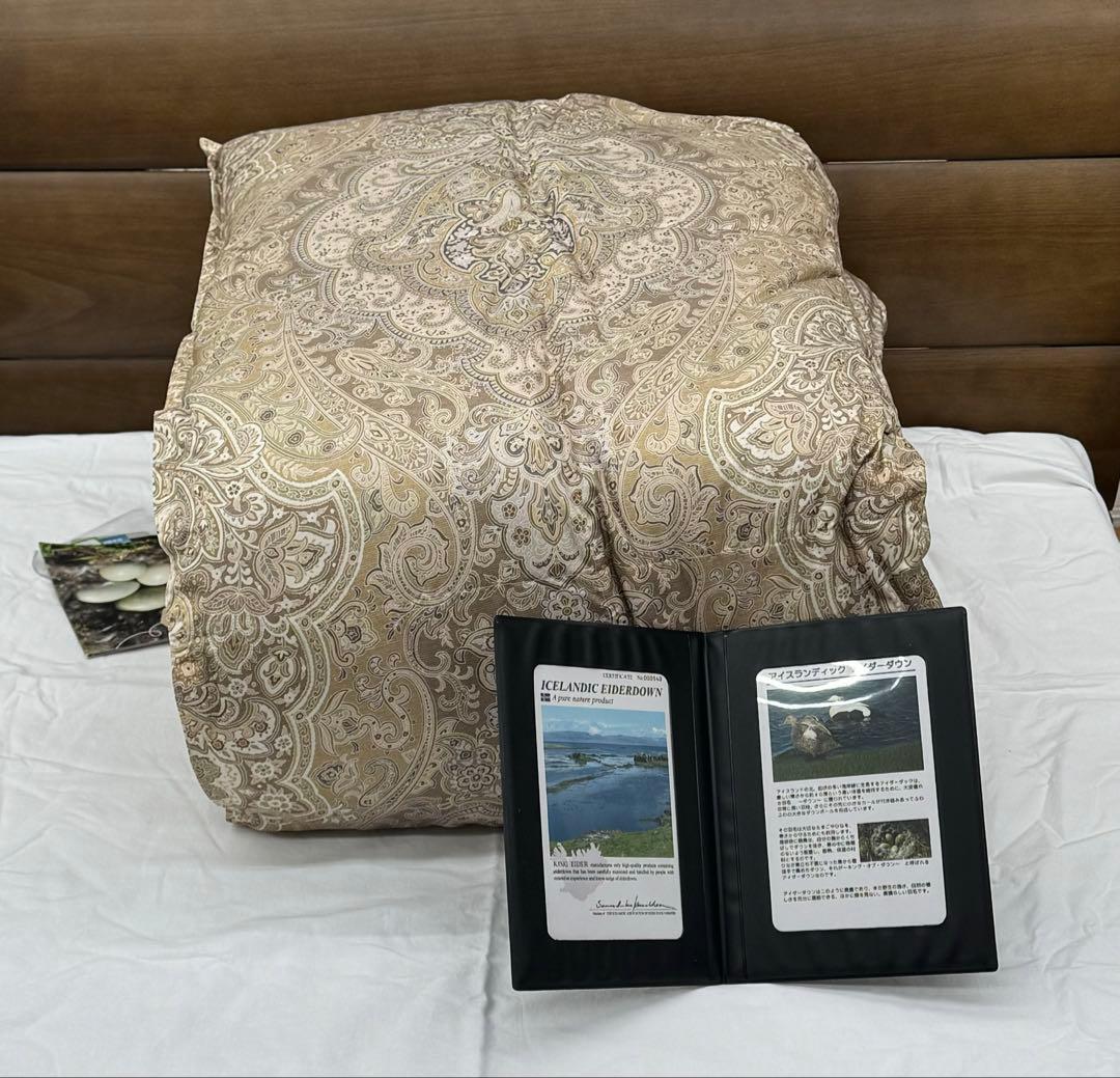 最高級　アイダ―ダウン　羽毛合い掛け布団 羽毛掛け布団　アイダーダック