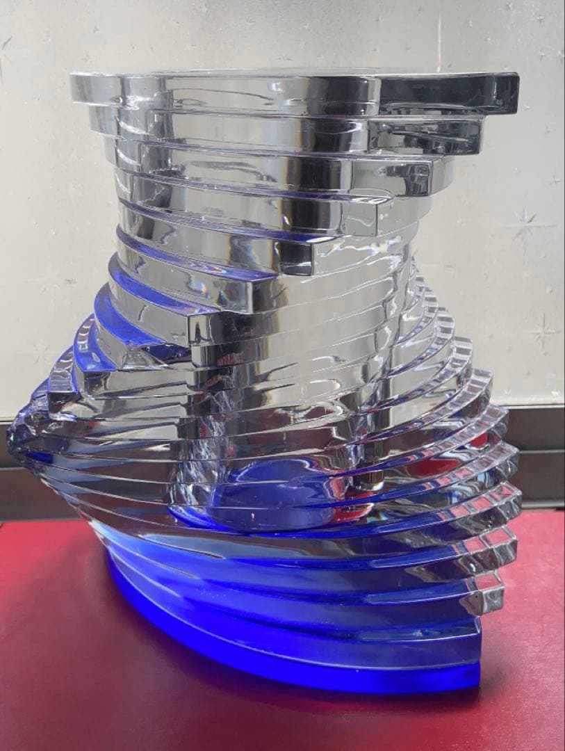 【極希少】バカラ ツイスト　Lサイズ　ブルーカラー　こめを