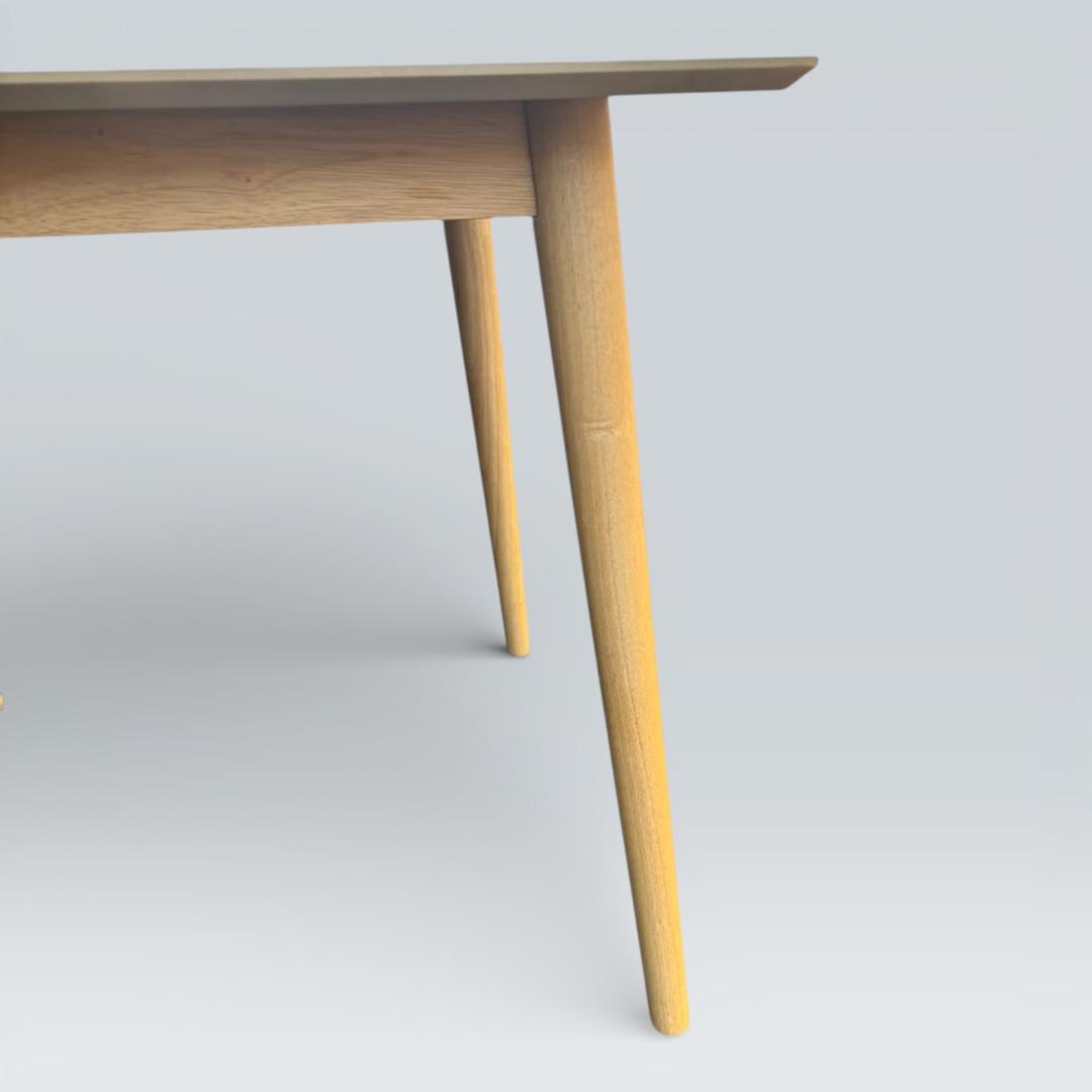 Francfranc ノーム ダイニングテーブル 80cm角 ナチュラル 天然木