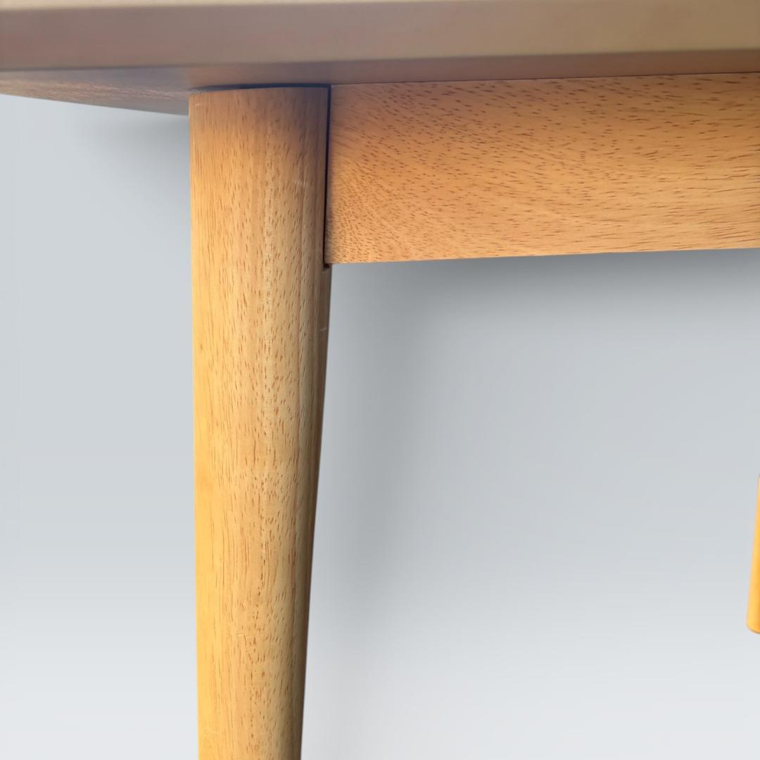 Francfranc ノーム ダイニングテーブル 80cm角 ナチュラル 天然木