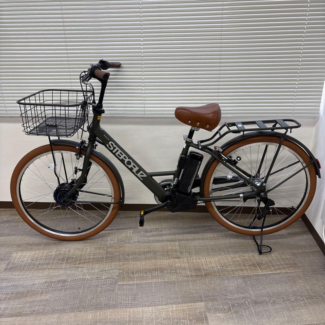 ブリヂストン　ステップクルーズ　電動自転車　ブラウンカスム