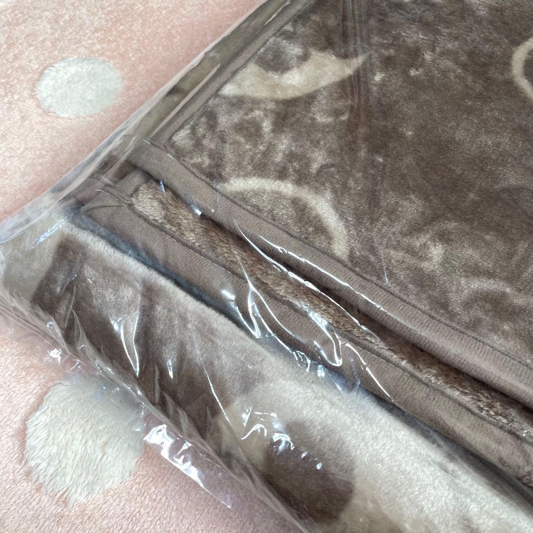 【新品未使用】ディズニー 合わせ毛布 ベージュ シングル 2セット