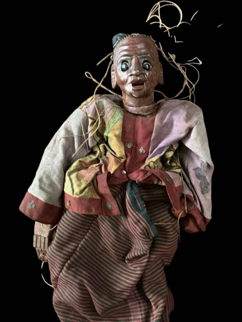 ⭐️激レア⭐️ビルマ人形⭐️伝統的な木製人形のマリオネット⭐️アンティーク‼️ヴィンテージ