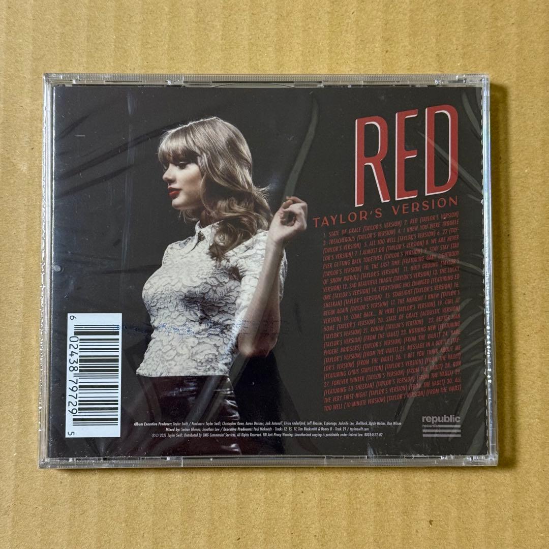 Taylor Swift RED TAYLOR'S VERSION サイン入り