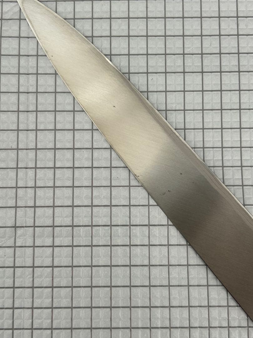 仙助 柳刃包丁 包丁 300mm 安来鋼青紙２号 ダマスカス 紫檀シノギ柄 ②