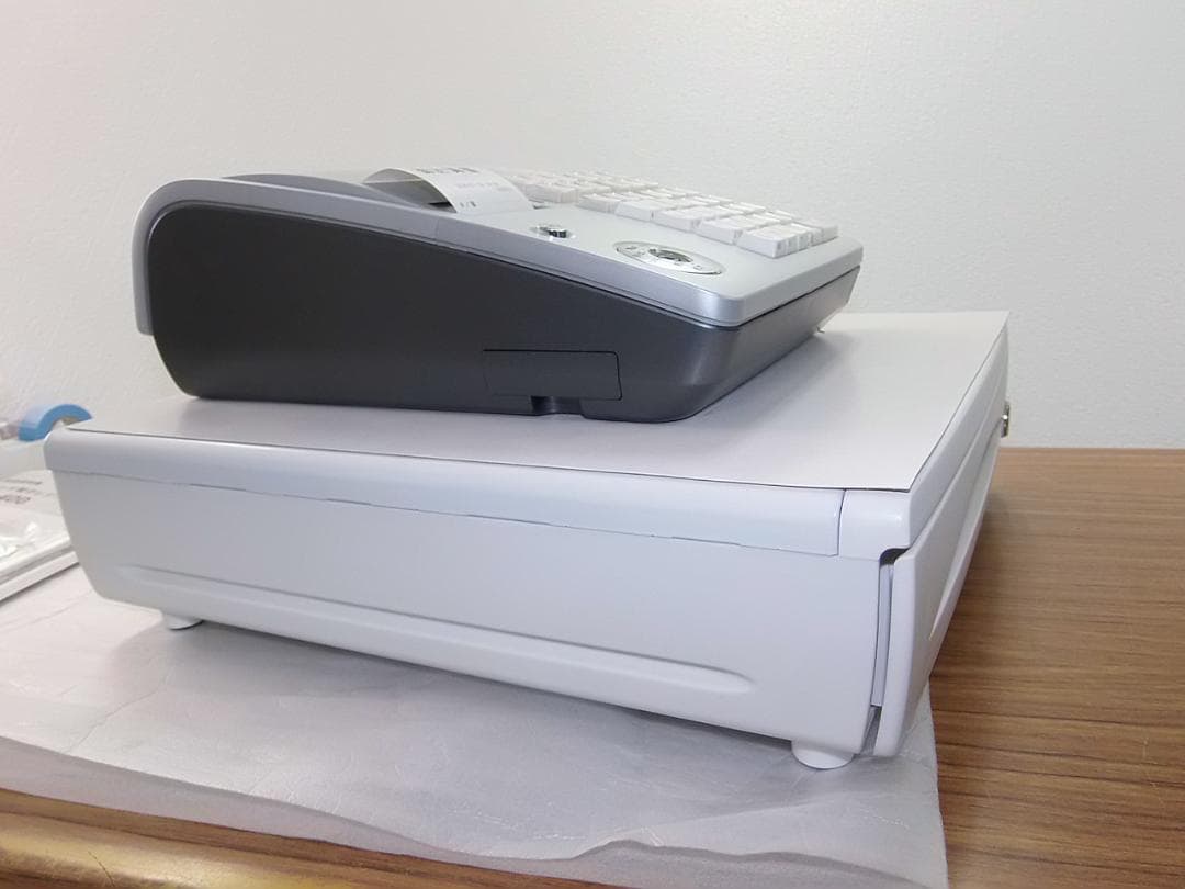 ほぼ新品119店名ロゴ設定無料カシオTE-400インボイスレジスターSDカード