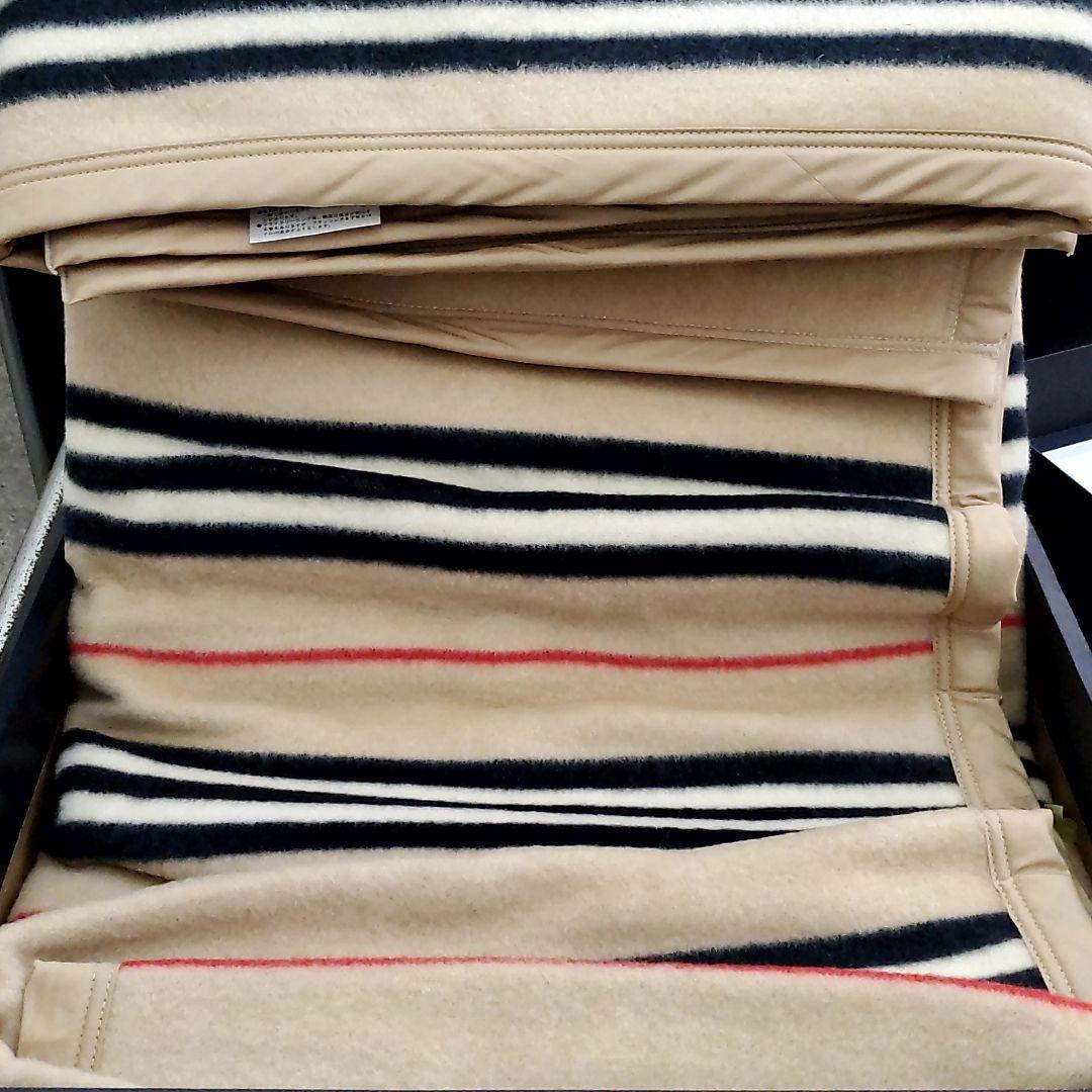 【新品】レア BURBERRY ウール毛布 ベージュ