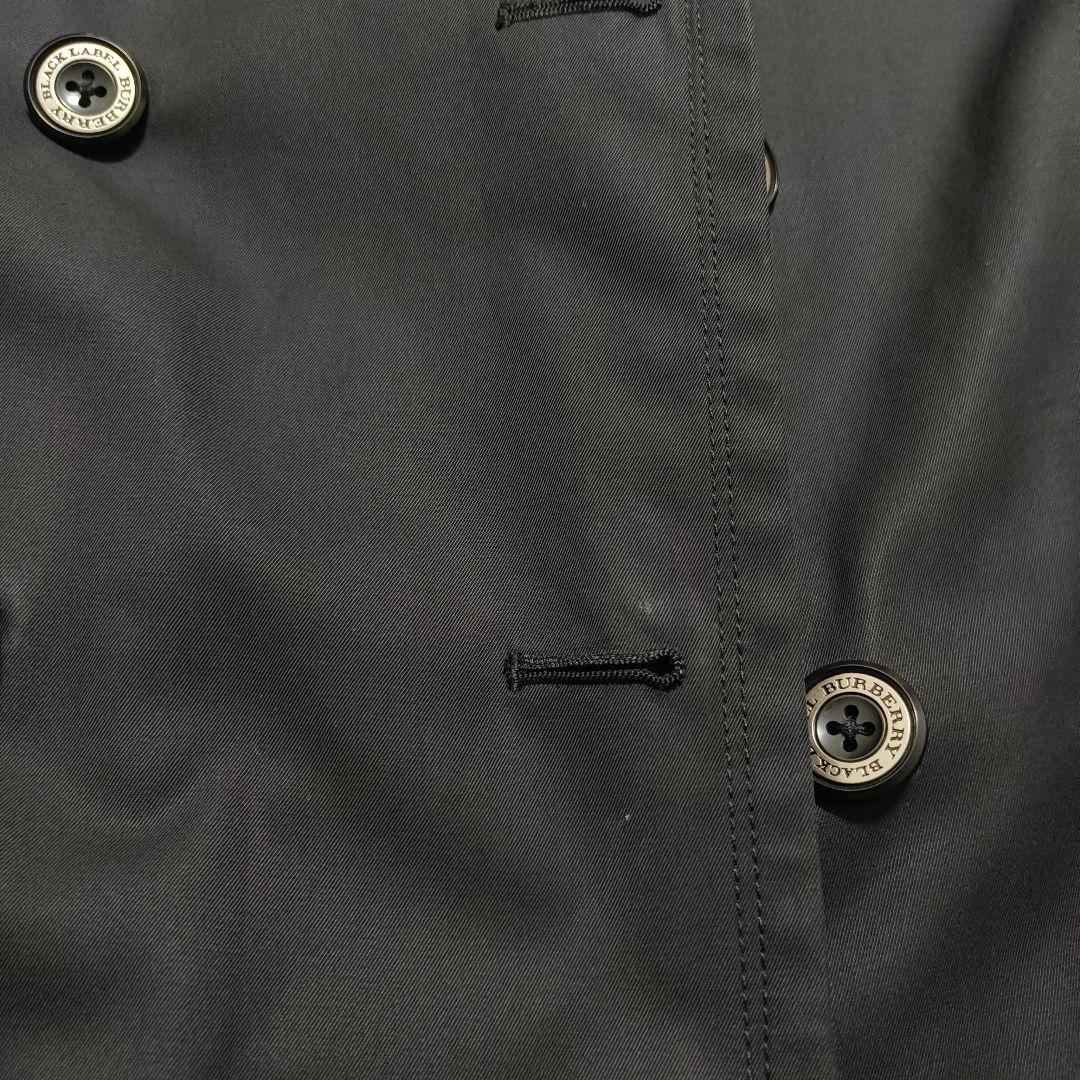 バーバリーブラックレーベル ライナー ノバチェック トレンチコート ブラック M
