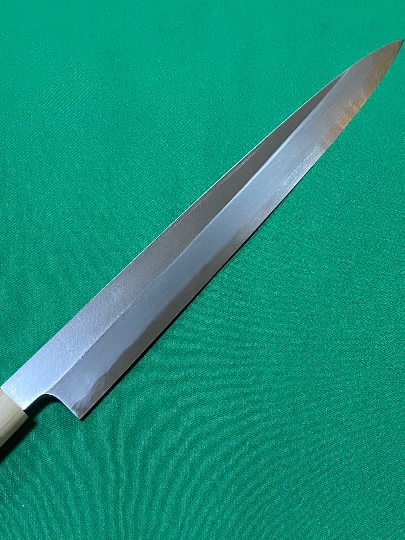 源昭忠　本鍛錬　青鋼　柳刃　9寸