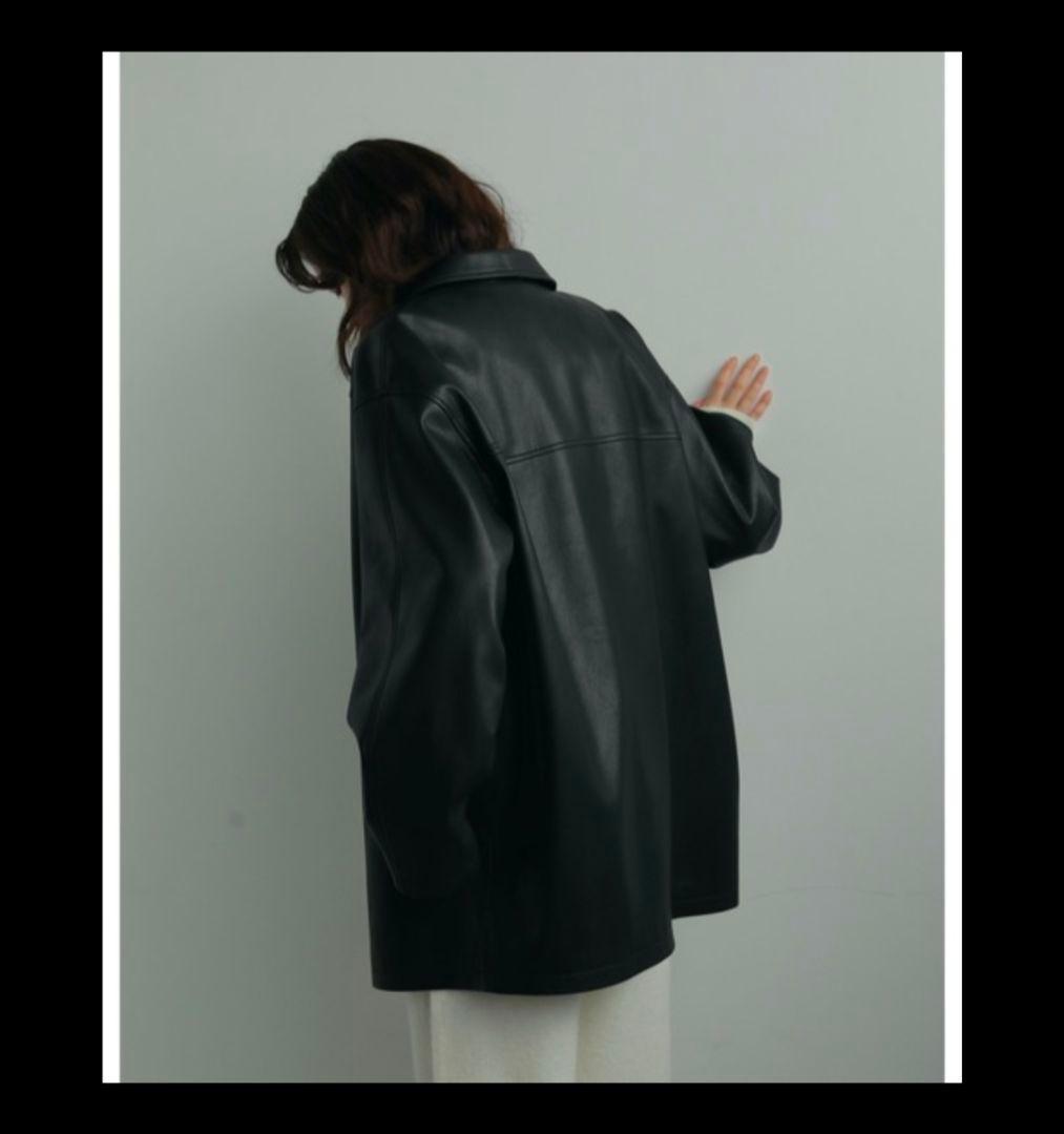 anuke アンヌーク　エコレザーオーバージャケット　38