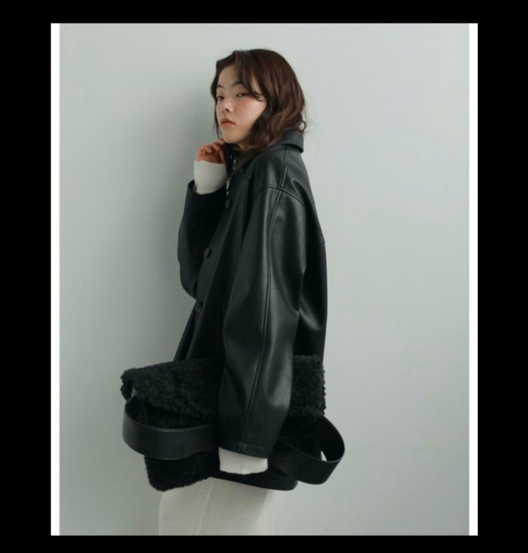 anuke アンヌーク　エコレザーオーバージャケット　38