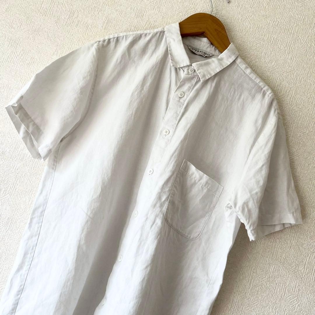 ARTS&SCIENCE 現行タグ リネン ポケット ハーフボタン ブラウス