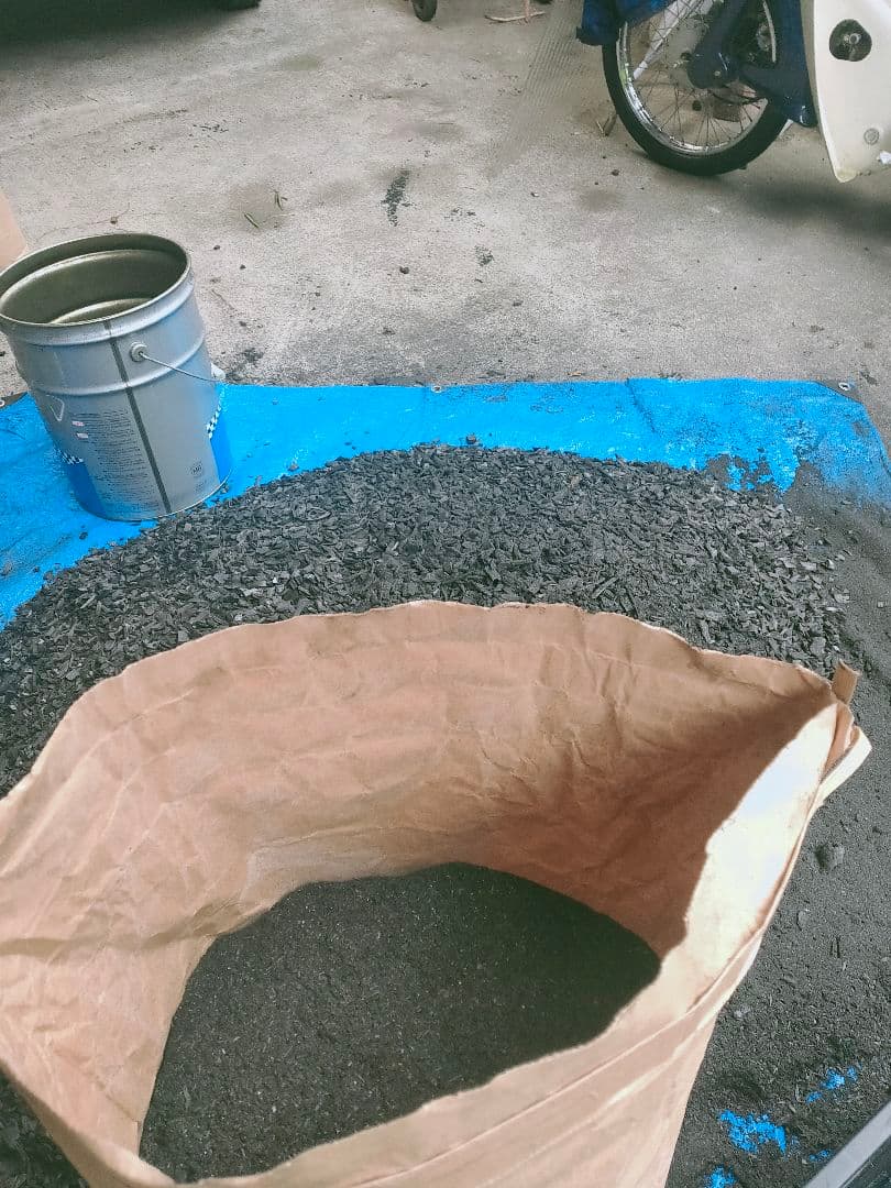 30kg米袋入り竹炭3袋(無選別)(約120リットル)　大阪産