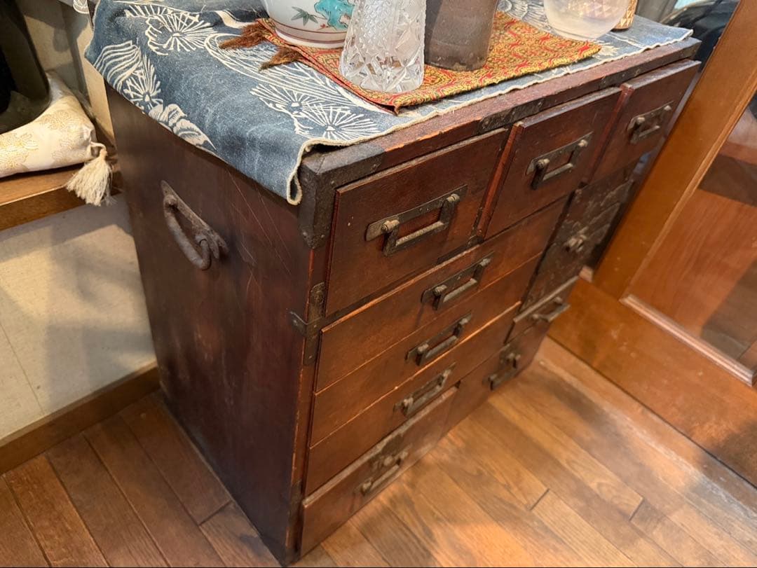 和ダンス　収納家具　アンティーク古材　おおよそのサイズ　天然無垢杢最終赤字大処分