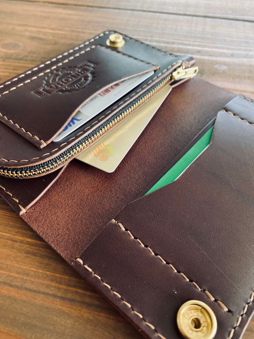 【ブルガロ】ミドルトラッカーウォレットTM02-68真鍮チェーン付き