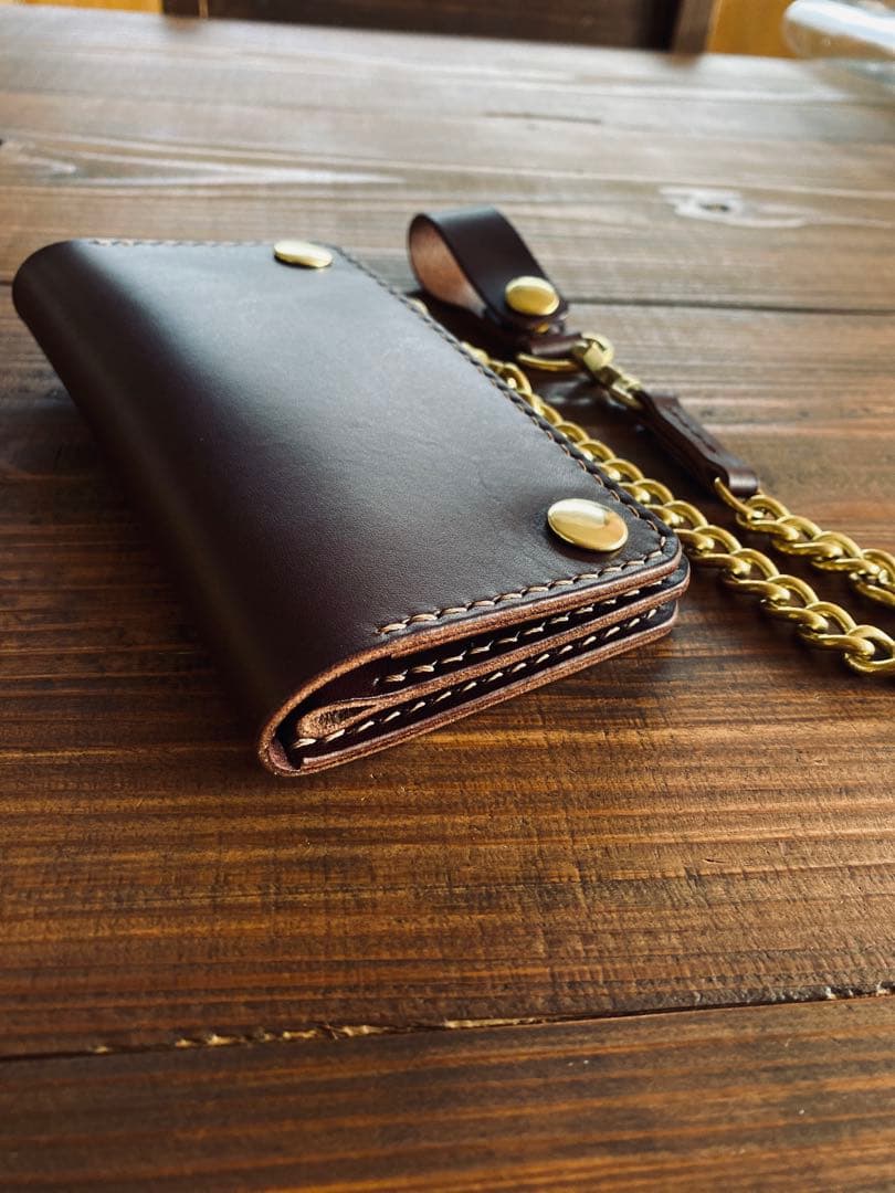 【ブルガロ】ミドルトラッカーウォレットTM02-68真鍮チェーン付き