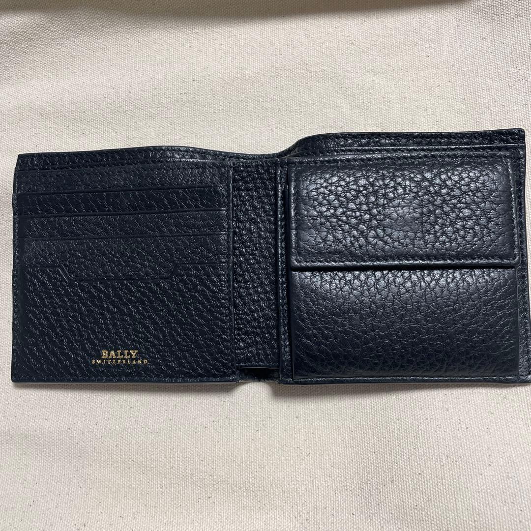 BALLY 二つ折り財布 黒 レザー