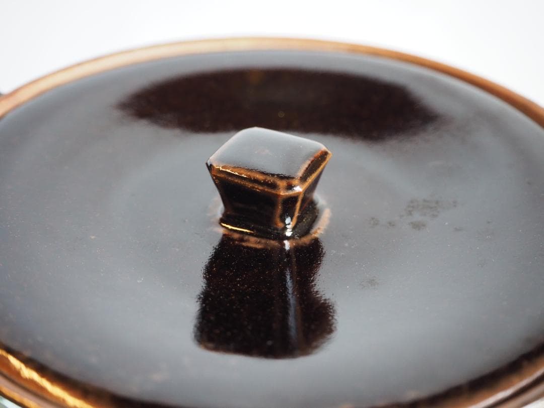 裏千家14世淡々斎宗室御書付『膳所焼笹耳水指』陽炎園岩崎健三造（共箱）