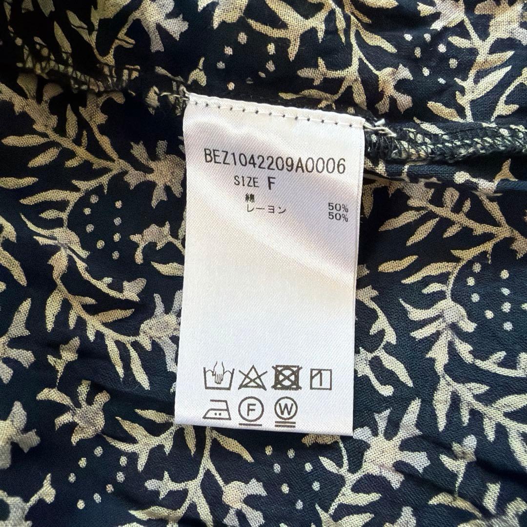 【24SS美品】定価2.3万円✴︎BEARDSLEY プリントギャザーワンピース